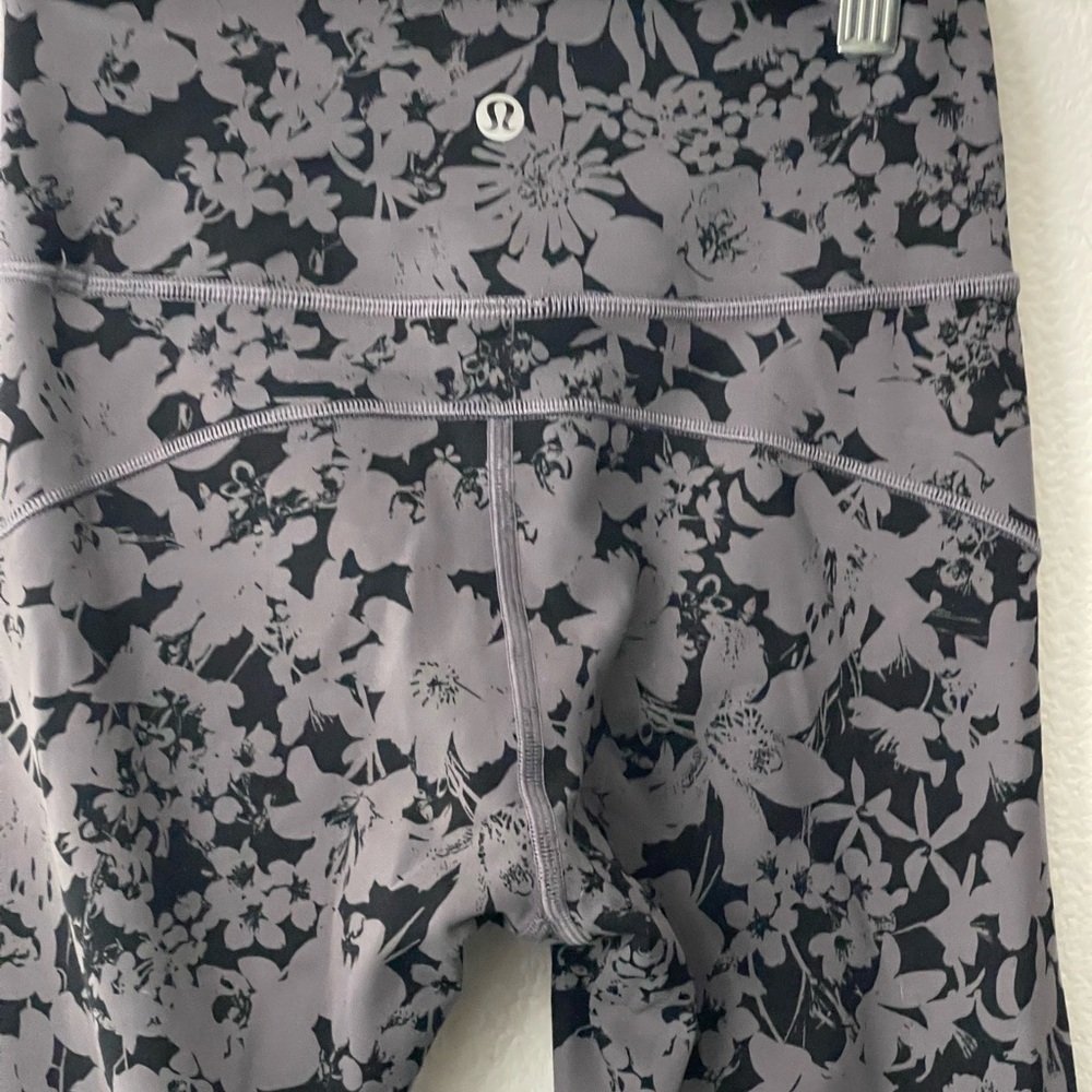 Lululemon All You Do Crop Legging Sz 2 High Rise Nulu Efflorescent Nebula Black - Picture 7 of 11